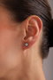 Heliophilia Silver Pendientes Plata de Ley 925 Baño Oro Dorados y Azul Oscuro NRZ999858 Elegantes